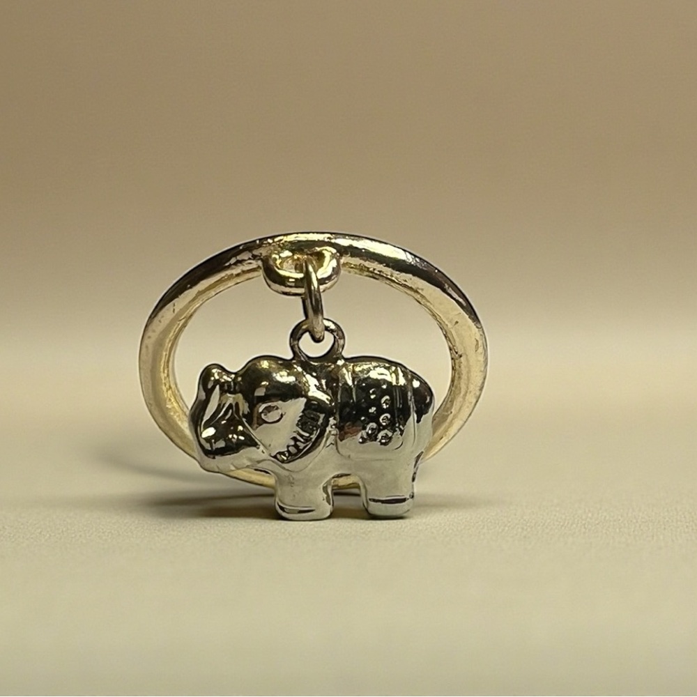 Gold Elephant Keychain/ Ring